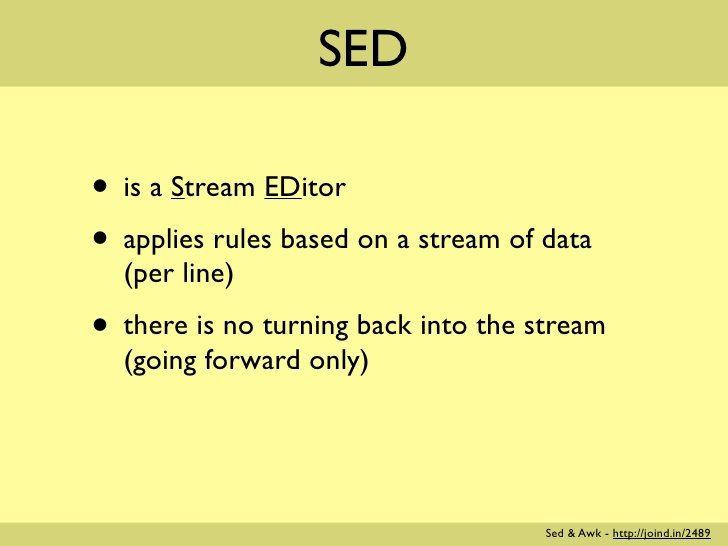 sed - Stream Editor